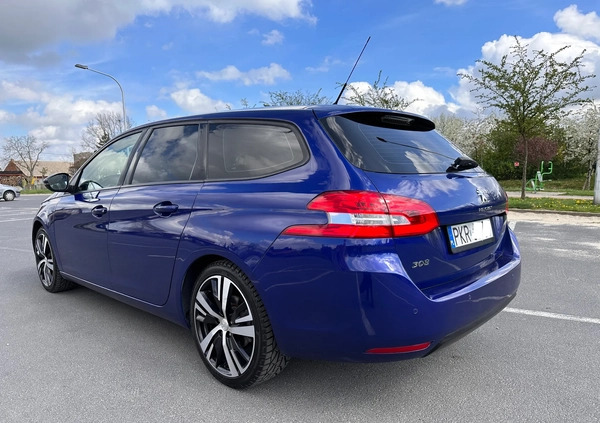 Peugeot 308 cena 49900 przebieg: 138632, rok produkcji 2018 z Krotoszyn małe 191